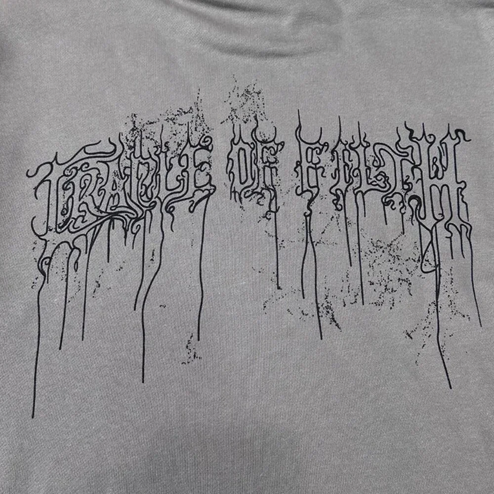 Grey Printed Hoodie By Vetements - Picture 7 of 10